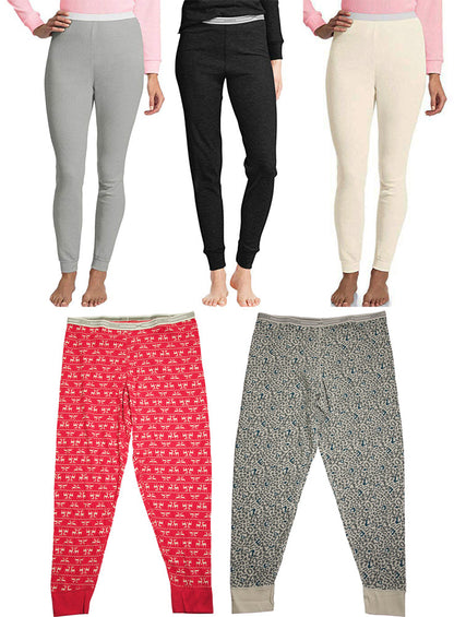 Hanes Women's X-Temp Thermal Underwear Pant - Solids and Printed Bottoms-0
