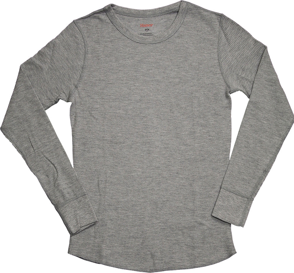 Hanes Women's X-Temp Thermal Underwear - Solids and Printed Long Sleeve Crew Top-1