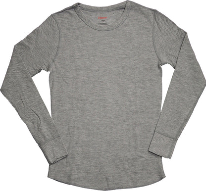 Hanes Women's X-Temp Thermal Underwear - Solids and Printed Long Sleeve Crew Top-1