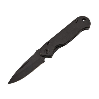 All Black Locking Pocket Knife 3.5" L Closed-0