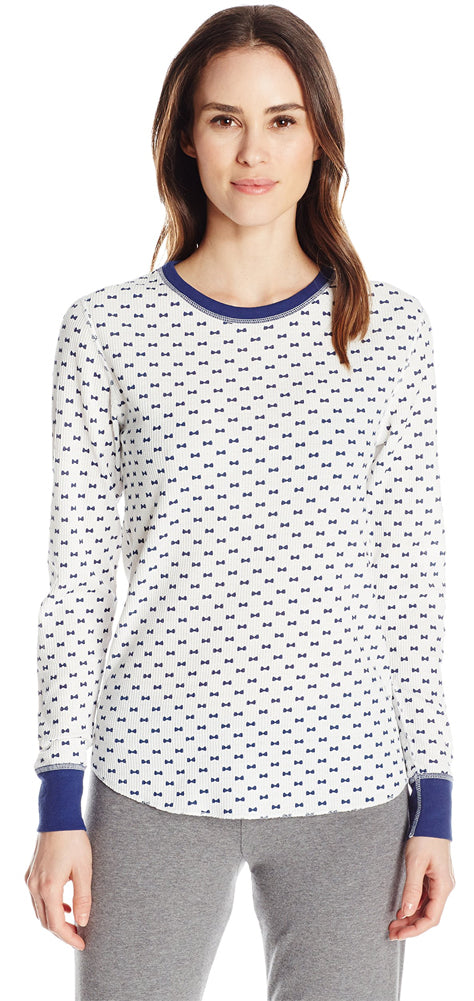 Hanes Women's X-Temp Thermal Underwear - Solids and Printed Long Sleeve Crew Top-11