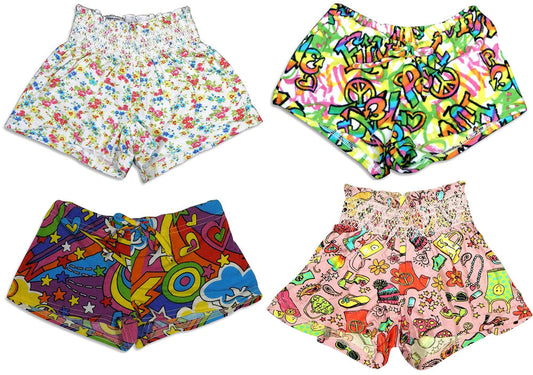 Bee Posh Toddler Little and Big Girls Cozy Pajama Lounge Sleep Short-0