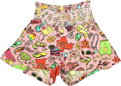 Bee Posh Toddler Little and Big Girls Cozy Pajama Lounge Sleep Short-5