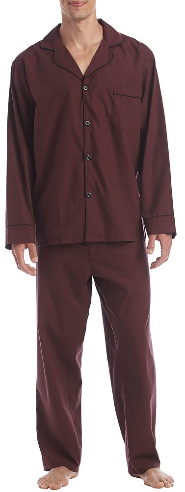 Hanes Mens Big & Tall Broadcloth Cotton Blend Pajama Set-5