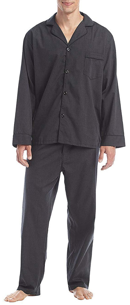 Hanes Mens Big & Tall Broadcloth Cotton Blend Pajama Set-6