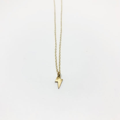 Mini Lightning Bolt Charm Necklace-0