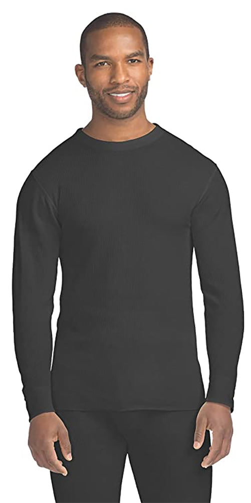 Hanes Men's Big Man Top Solid Long Sleeve Waffle Crew Shirt-11