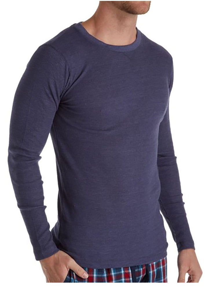 Hanes Men's Big Man Top Solid Long Sleeve Waffle Crew Shirt-1