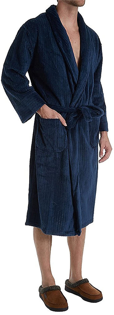 Hanes Men's Big and Tall Soft Touch Cozy Fleece Robe-0