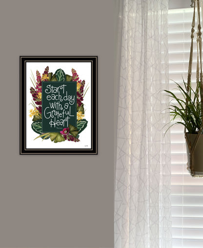 Grateful Heart 1 Black Framed Print Wall Art-3