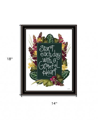 Grateful Heart 1 Black Framed Print Wall Art-4