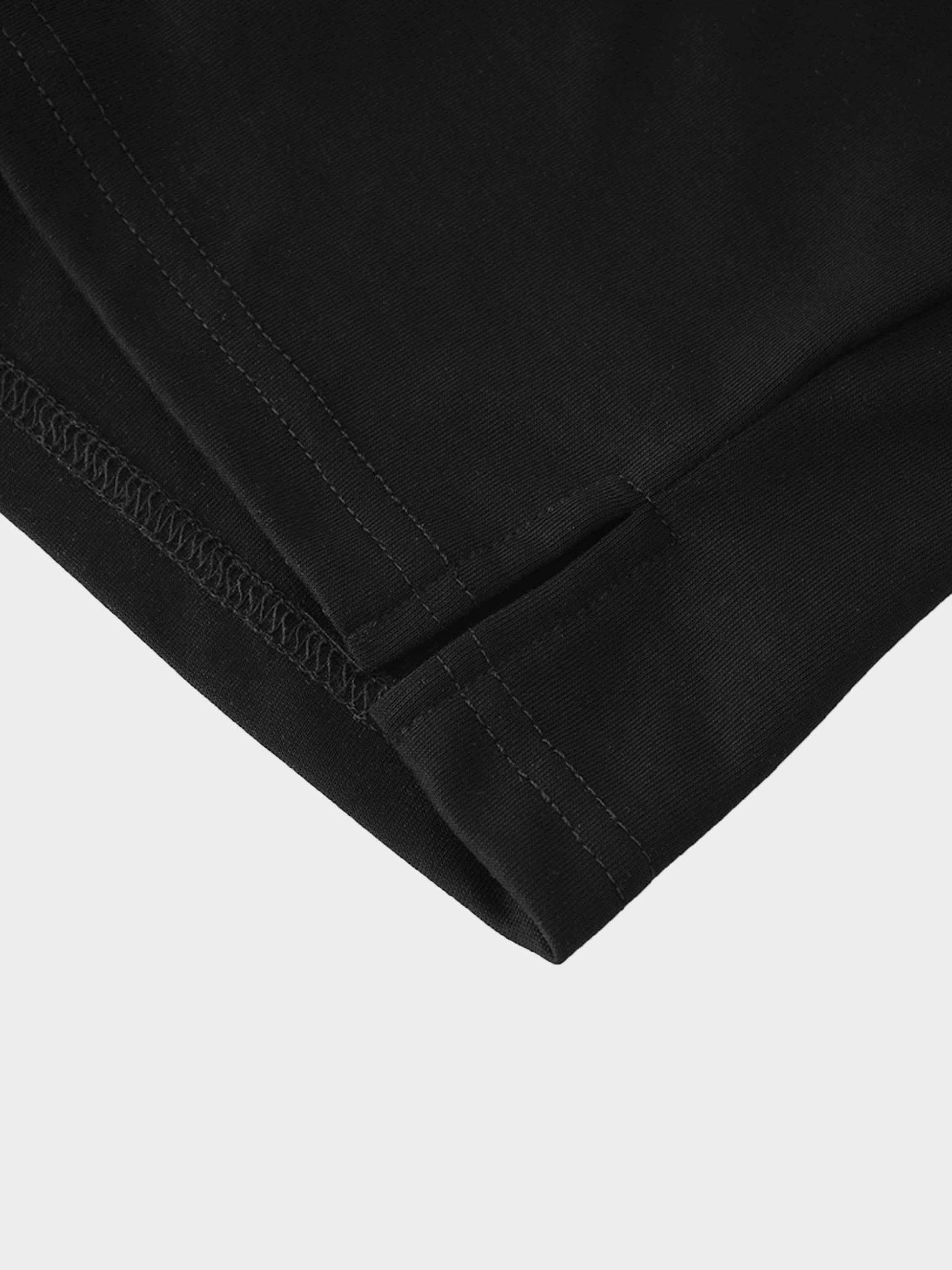 Wrap Tie T-Shirt Maxi Dress-Black-4