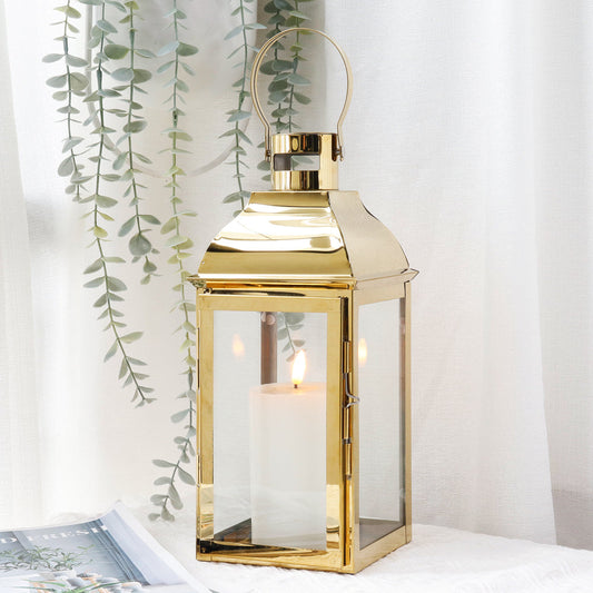 12.5" H Stainless Steel Decorative Candle Lanterns-0