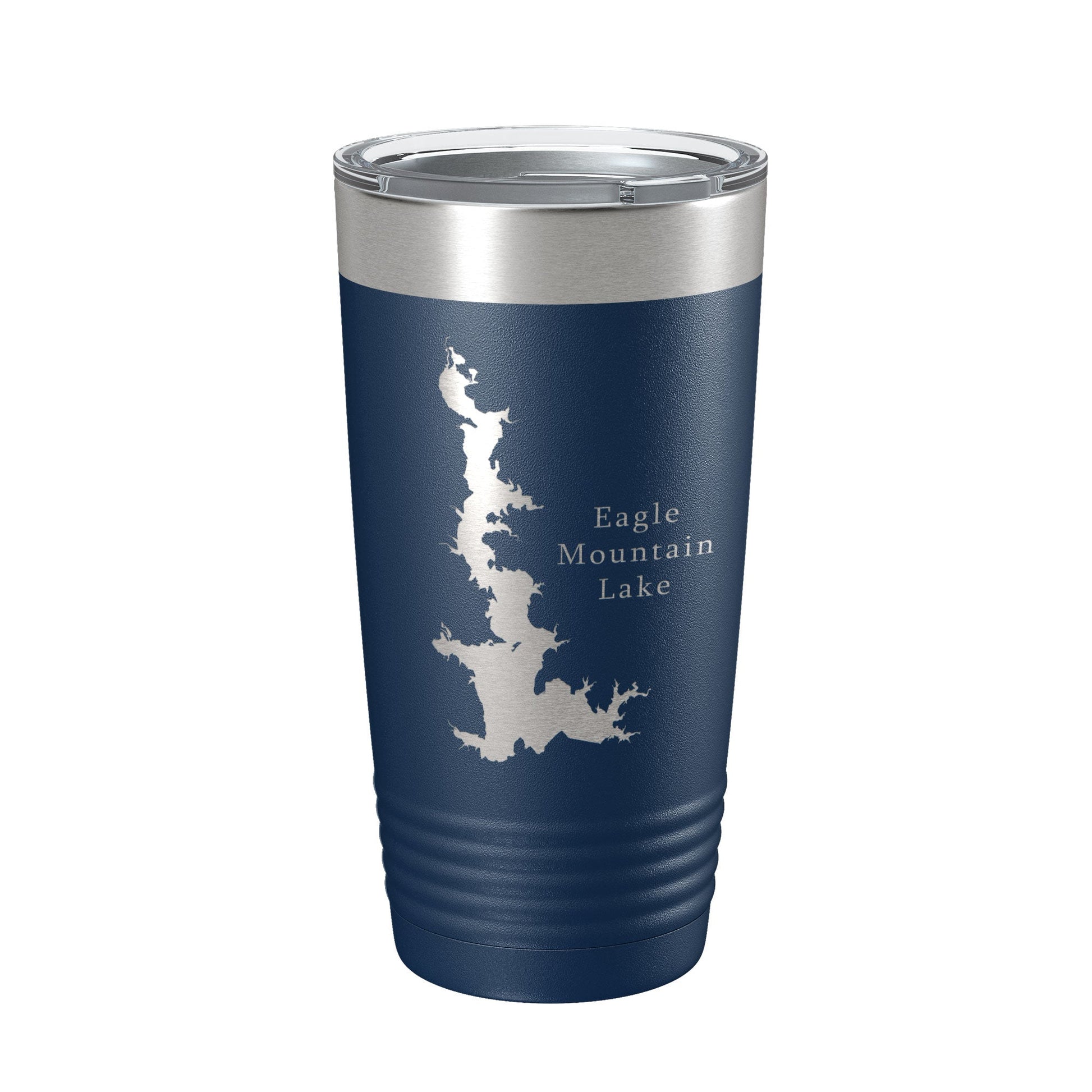 Eagle Mountain Lake Map Tumbler Travel Mug Insulated Laser Engraved Coffee Cup Texas 20 oz-2