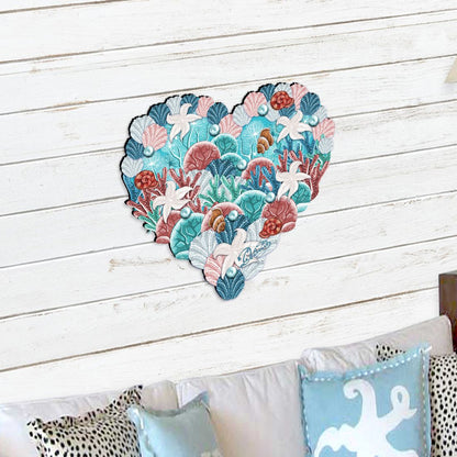 Coastal Heart Door Decor by G. DeBrekht - Coastal Holiday Decor - 8198737H-1