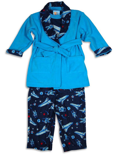 Bunz Kidz Boy's Long Sleeve Robe and Pajama Sleepwear Set-2