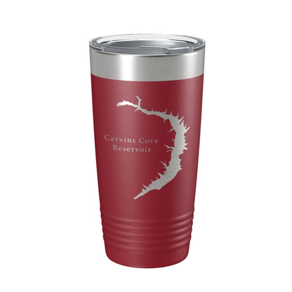 Carvins Cove Reservoir Tumbler Lake Map Travel Mug Insulated Laser Engraved Coffee Cup Virginia 20 oz-18
