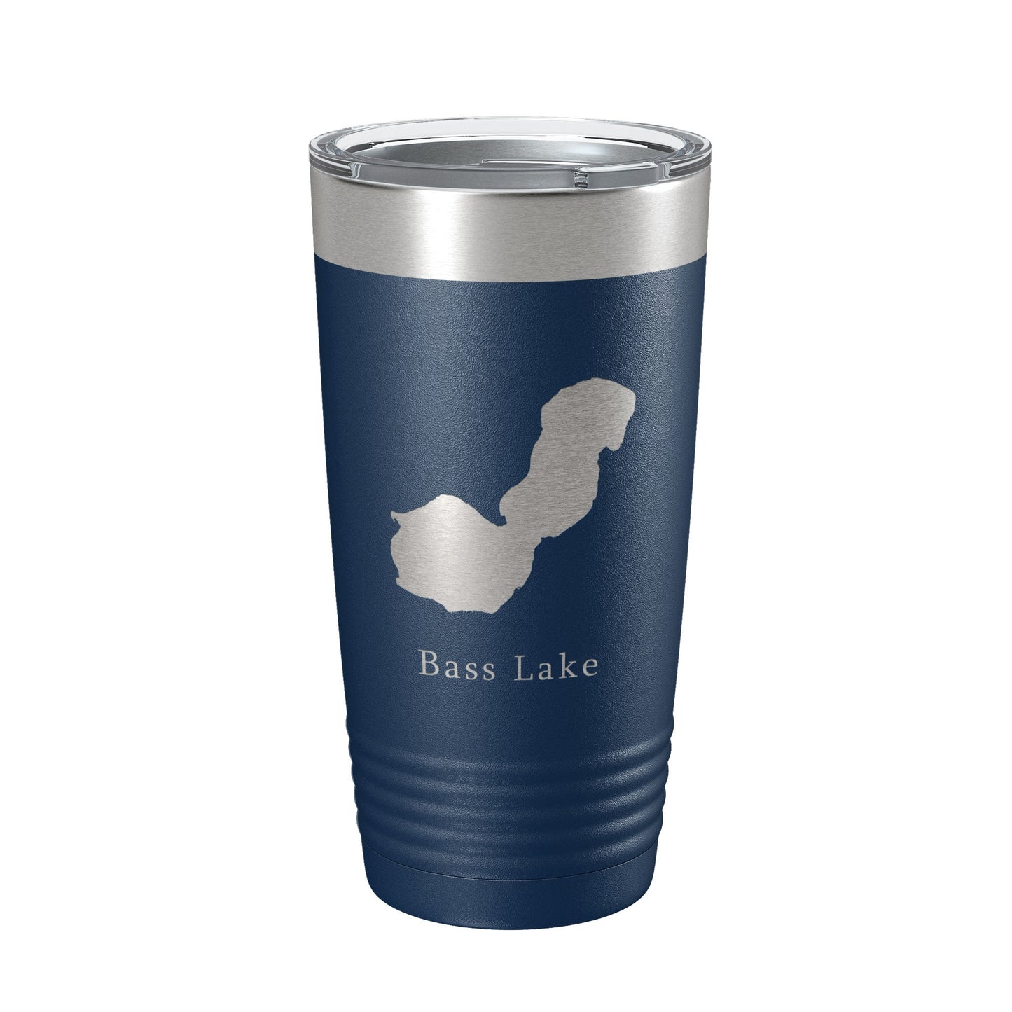 Bass Lake Map Tumbler Travel Mug Insulated Laser Engraved Coffee Cup Indiana 20 oz-8