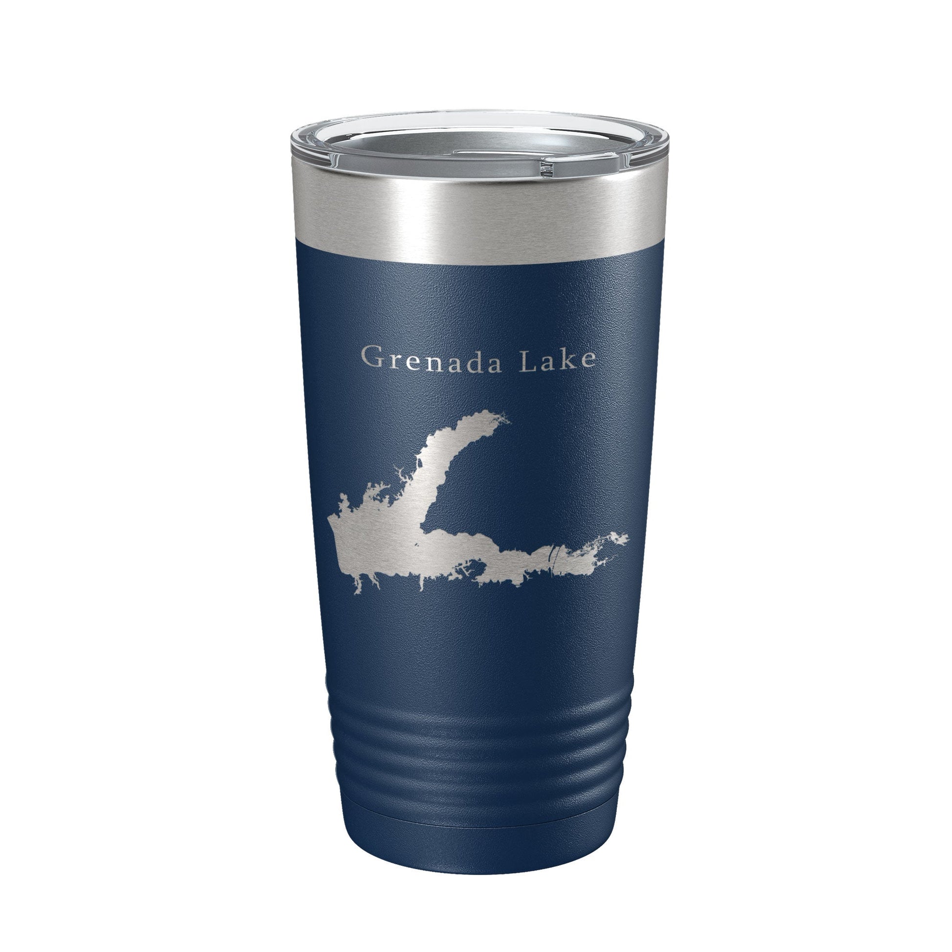 Grenada Lake Map Tumbler Travel Mug Insulated Laser Engraved Coffee Cup Mississippi 20 oz-2