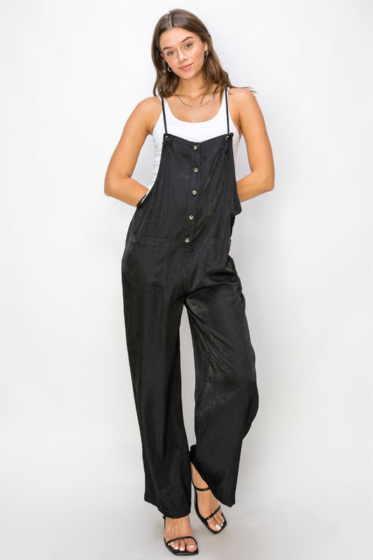 HYFVE Half Button Sleeveless Straight Jumpsuit-0