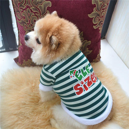 Festive Furry Border Christmas Dog Dress-4