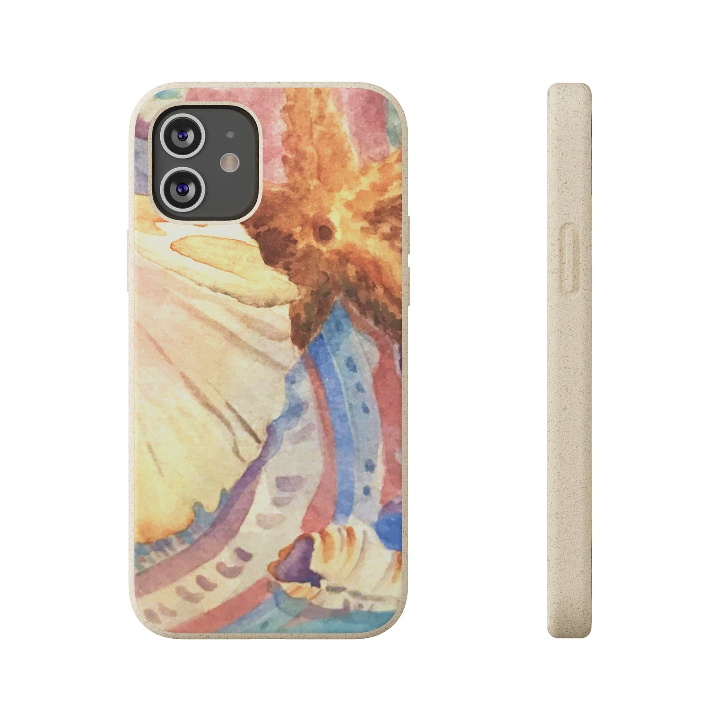 Biodegradable Phone Case with 'Treasures of the Tide' Watercolor Original Artwork by Barbara Cleary-27