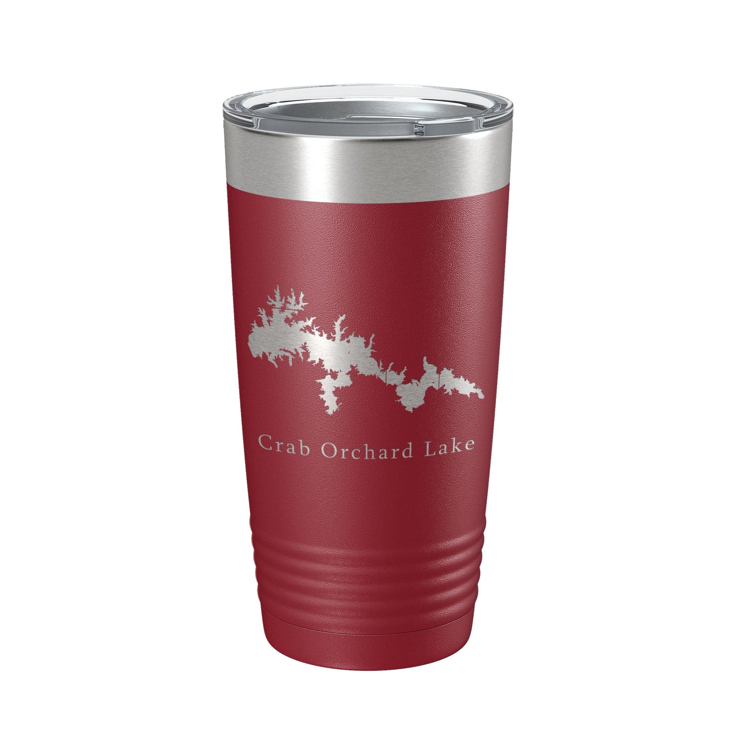 Crab Orchard Lake Map Tumbler Travel Mug Insulated Laser Engraved Coffee Cup Illinois 20 oz-18