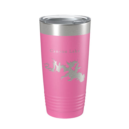 Canyon Lake Map Tumbler Travel Mug Insulated Laser Engraved Coffee Cup Texas 20 oz-11