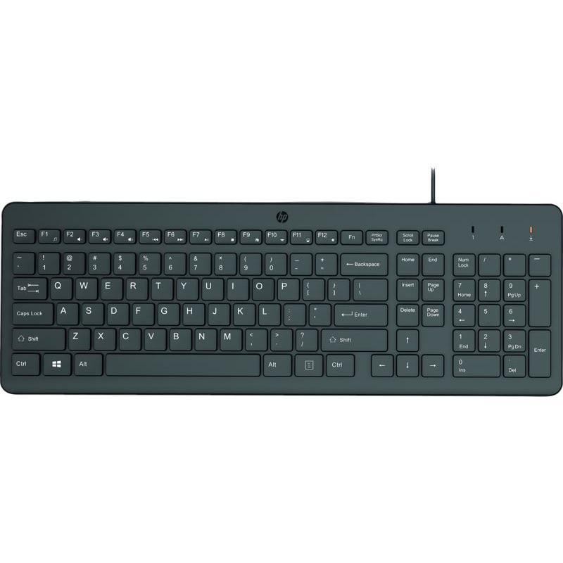 HP 150 Wired Keyboard klávesnice USB Černá (664R5AA)-0