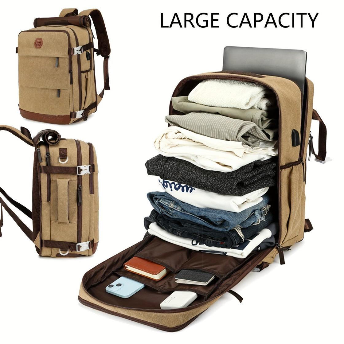 NNETM Flight Approved Laptop Backpack with USB Port-1