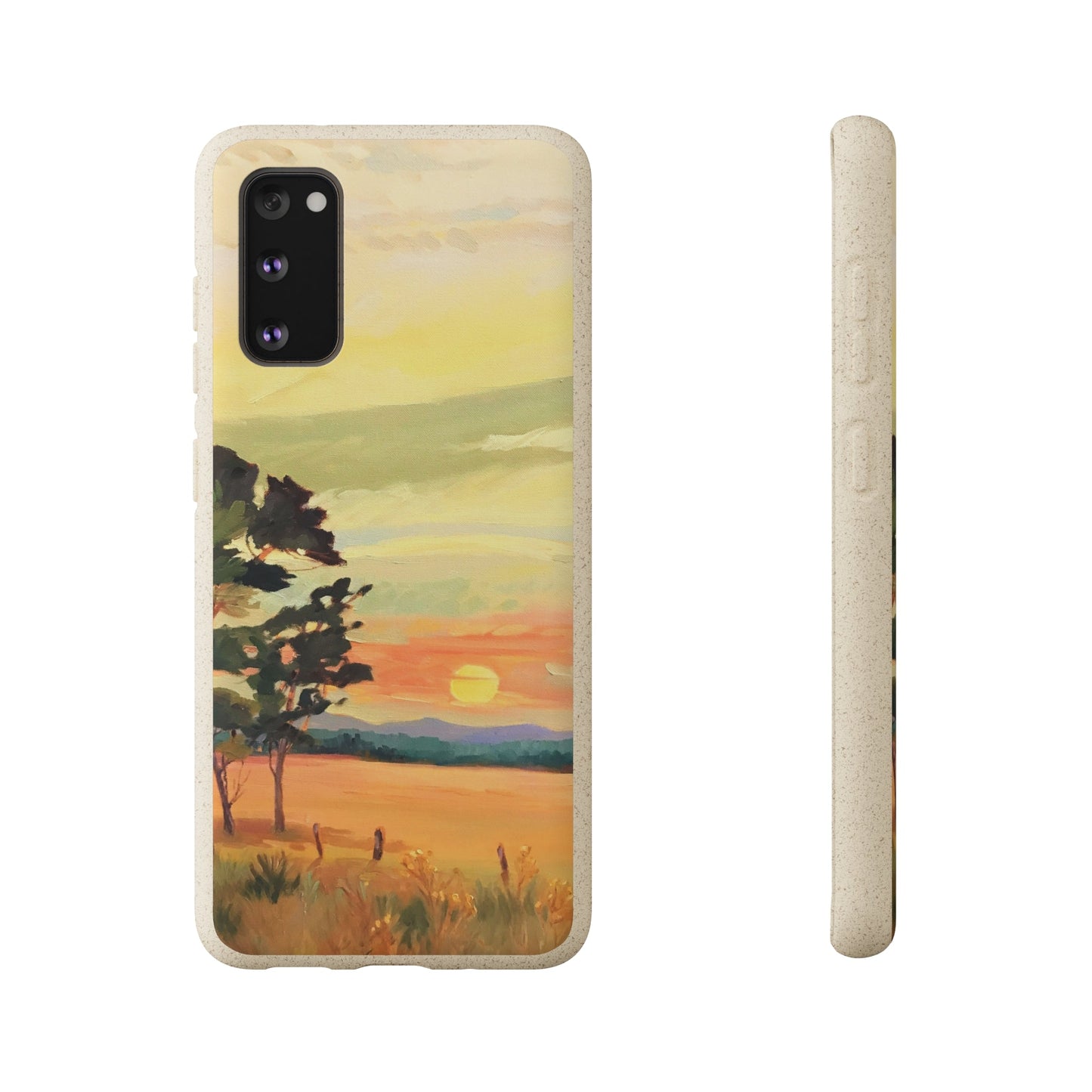 Biodegradable Phone Case with 'Sunrise' Landscape Original Artwork by Barbara Cleary-2