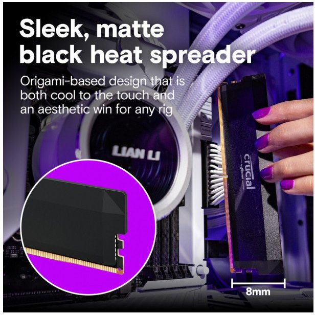 crucial Pamięć DDR5 Pro OC 32/6400(1*32GB) CL40 (CP32G64C40U5B)-0