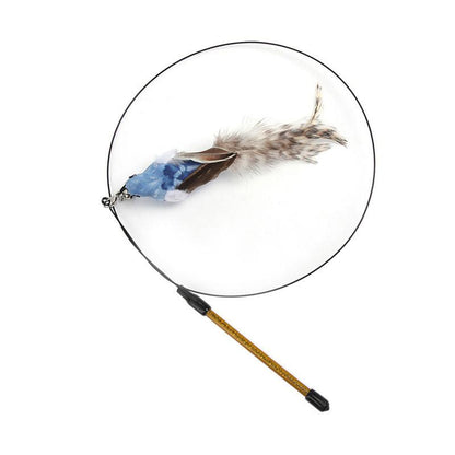 Feather Frenzy Cat Teaser: Extendable Steel Wire Rod With Suction Cup-9