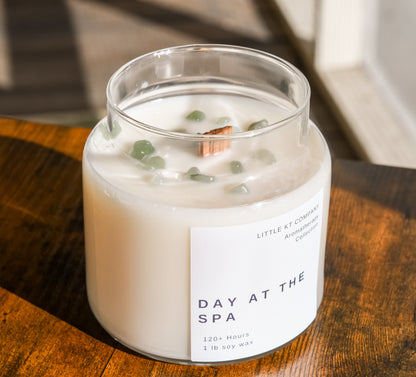 Day at the Spa – Wood Wick Aromatherapy Candle-1
