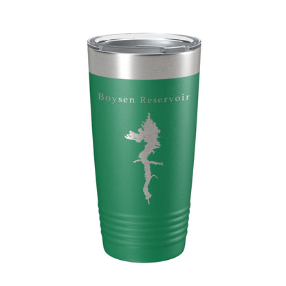 Boysen Reservoir Tumbler Lake Map Travel Mug Insulated Laser Engraved Coffee Cup Wyoming 20 oz-9