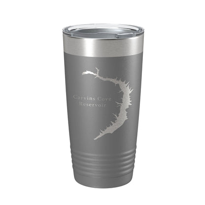 Carvins Cove Reservoir Tumbler Lake Map Travel Mug Insulated Laser Engraved Coffee Cup Virginia 20 oz-16