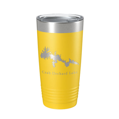 Crab Orchard Lake Map Tumbler Travel Mug Insulated Laser Engraved Coffee Cup Illinois 20 oz-19