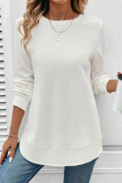 Allison Waffle Long Sleeve Top-3