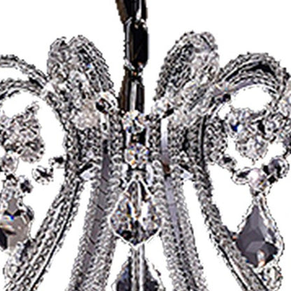 Candle Style Empire Eight Light Transparent Glass Led Ceiling Light-4