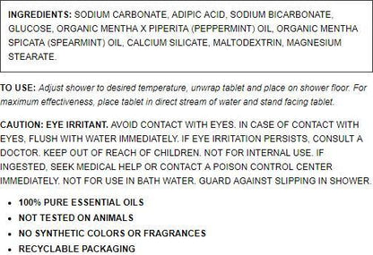 Aura Cacia Peppermint Shower Tabs (1x.3 Oz)-1