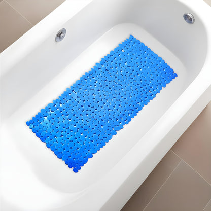 35" Blue Spa Pebbles Non Slip Bathtub Mat-1
