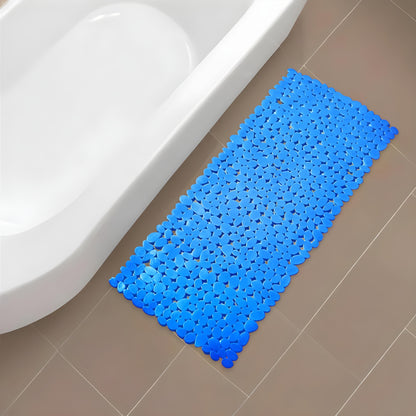 35" Blue Spa Pebbles Non Slip Bathtub Mat-2