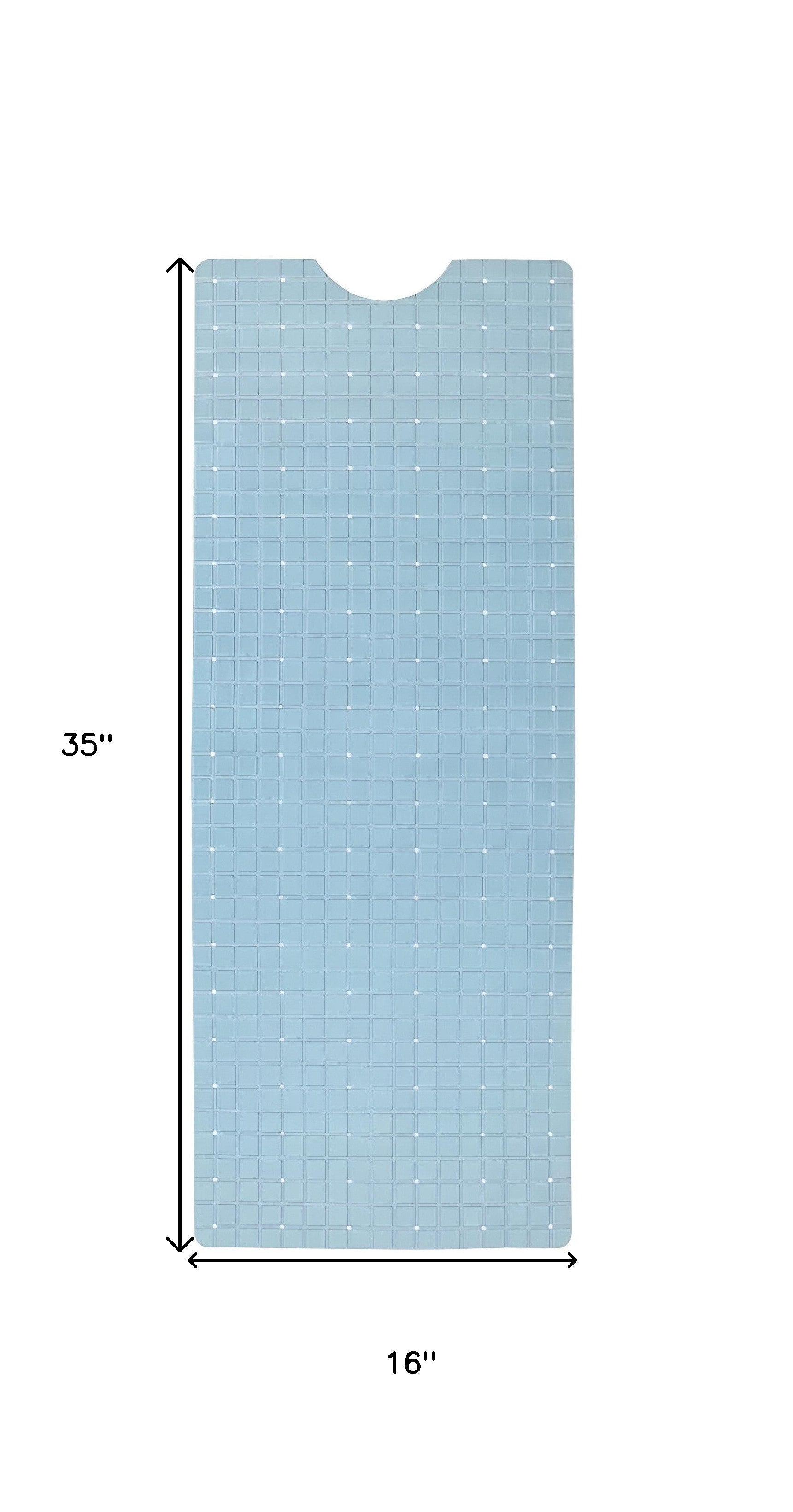 40" Light Blue Geometric Tiles Non Slip Bathtub Mat-5