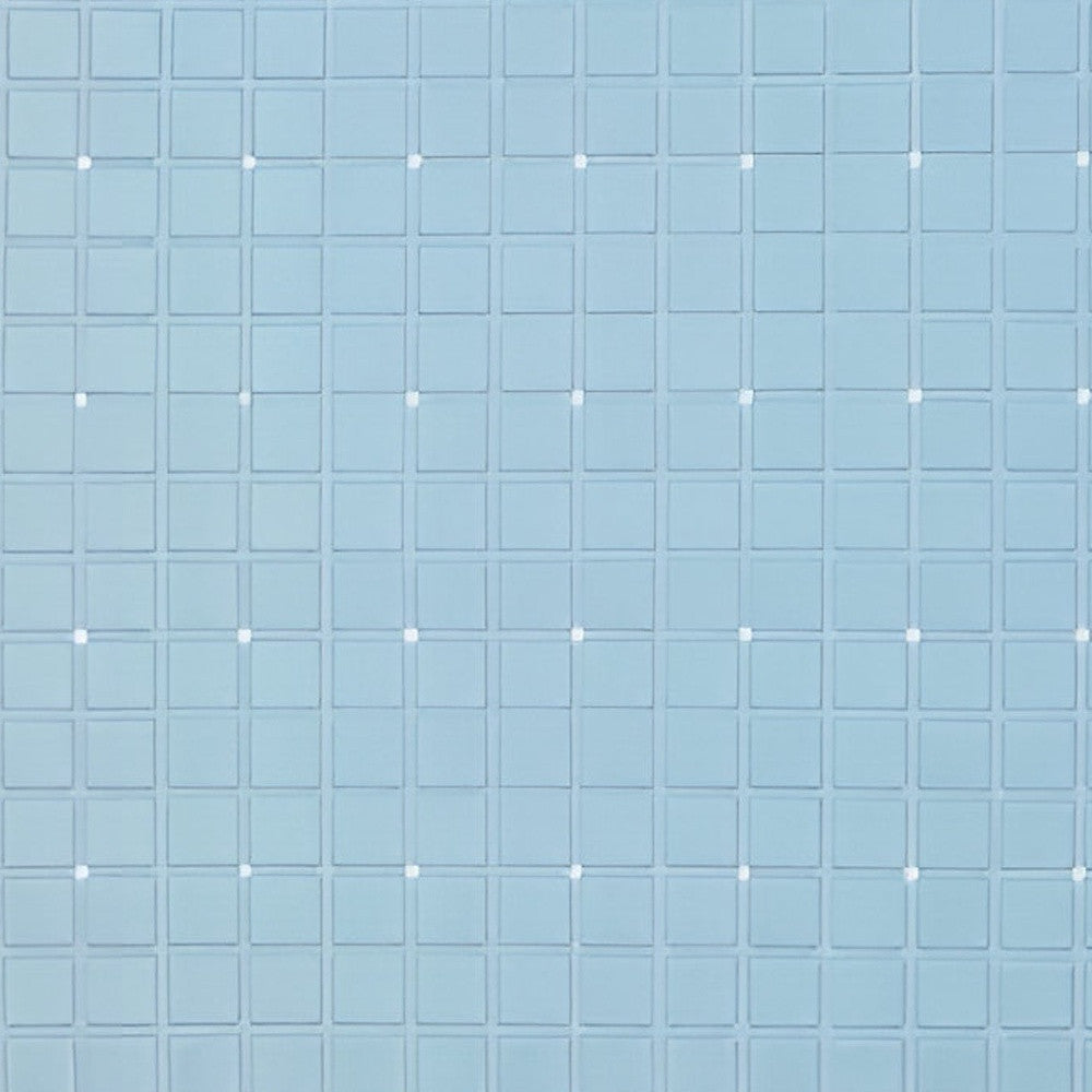 40" Light Blue Geometric Tiles Non Slip Bathtub Mat-4