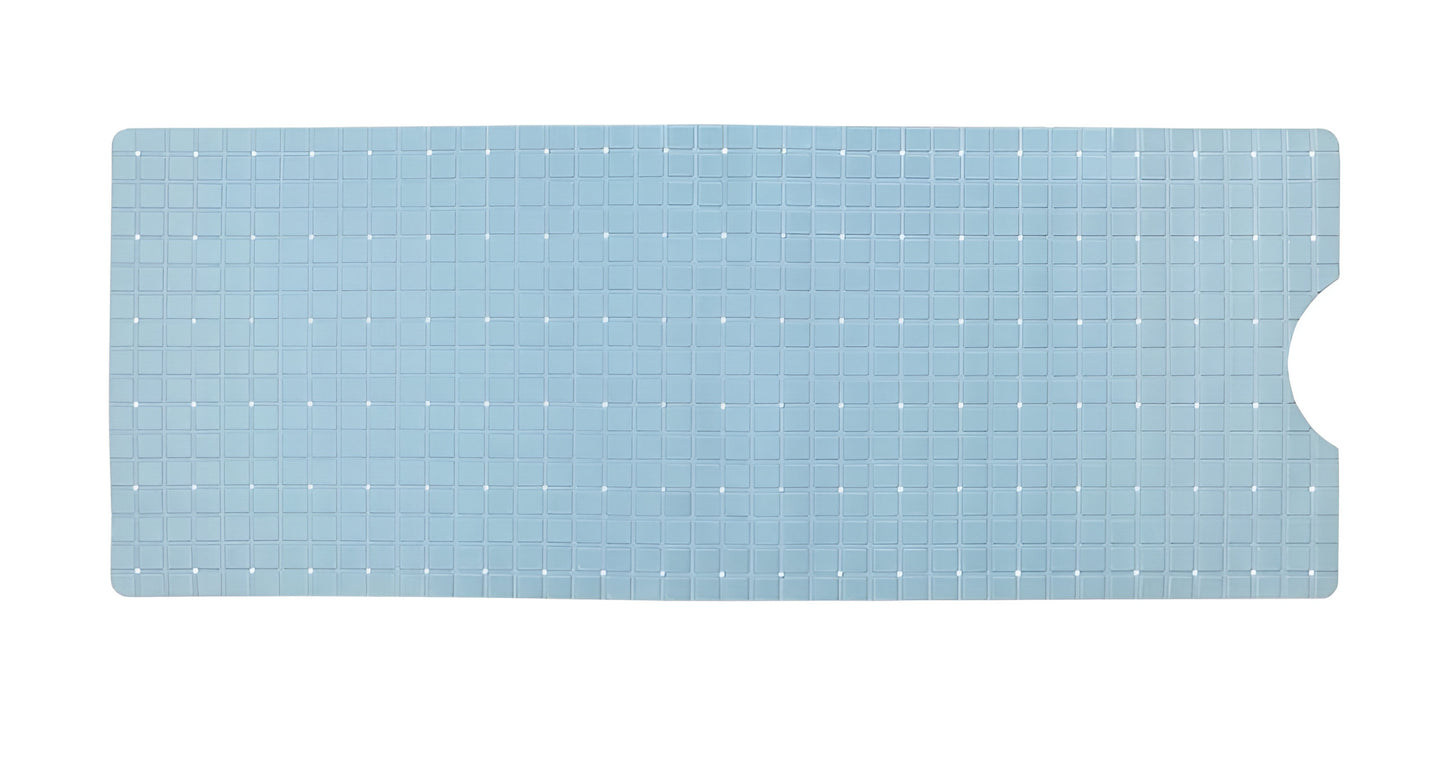 40" Light Blue Geometric Tiles Non Slip Bathtub Mat-2