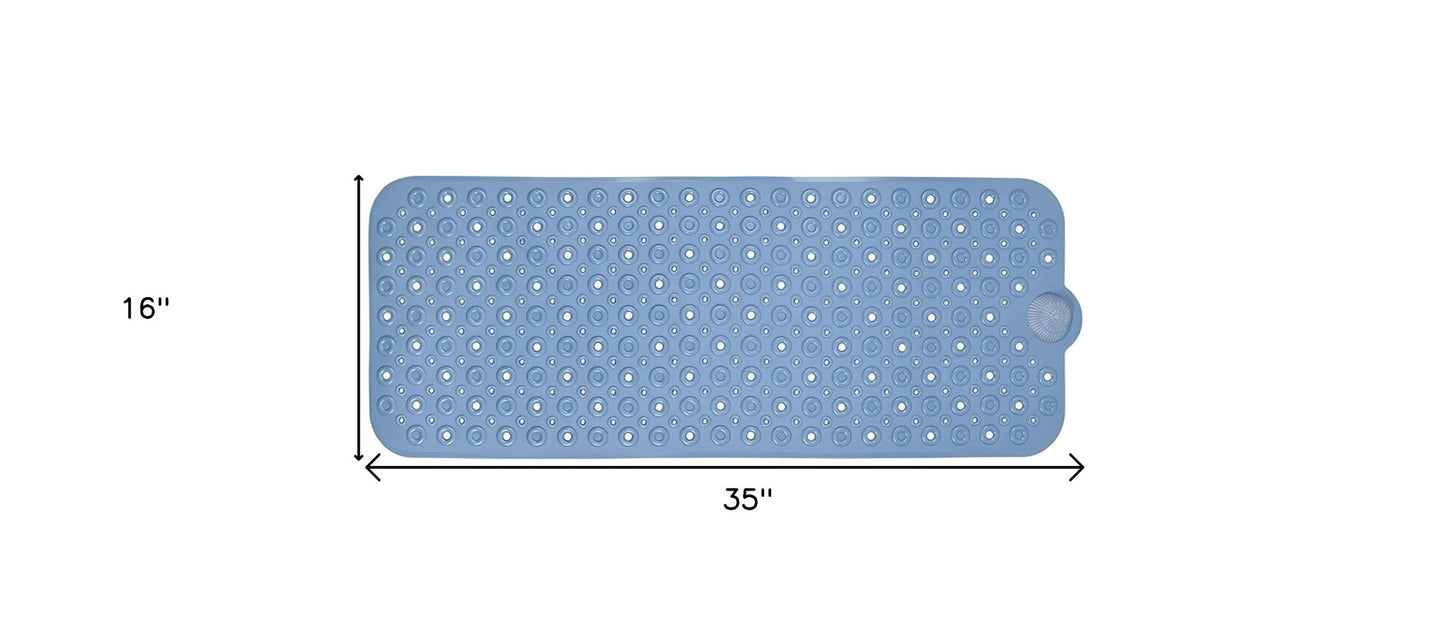 40" Blue Bubbles Non Slip Bathtub Mat-4