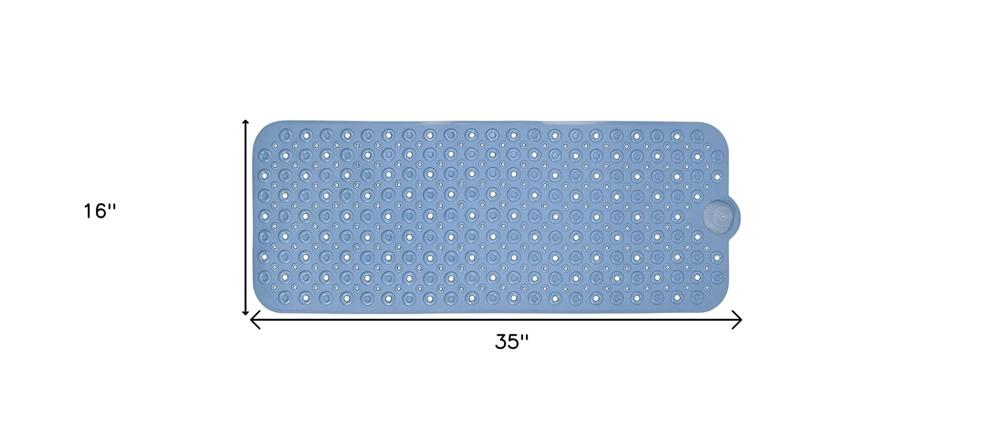 40" Blue Bubbles Non Slip Bathtub Mat-4