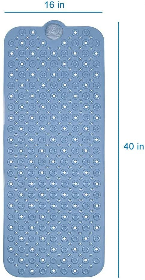 40" Blue Bubbles Non Slip Bathtub Mat-5