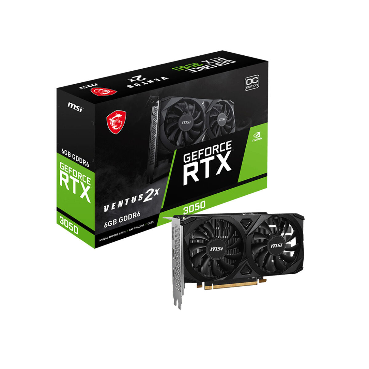 Graphics card MSI Nvidia GeForce RTX 3050 6 GB GDDR6-20