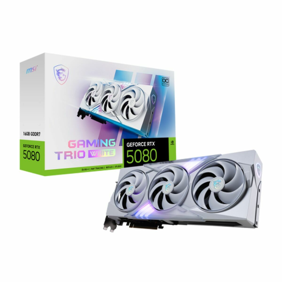 Graphics card MSI RTX 5080 16G GAMING TRIO OC WHI GEFORCE RTX 5080 16 GB GDDR7-46